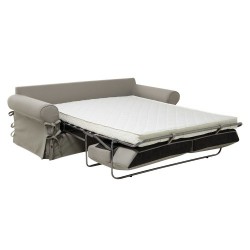 Canapé d'angle 5 places en coton gris ardoise