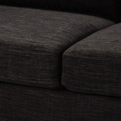 Canapé d'angle 6 places en coton gris ardoise