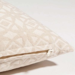 Housse de coussin motifs triangles en coton noire/blanche 40 x 40 cm
